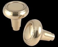 Door Knobs Bright Solid Brass, Braided, Knobs Only