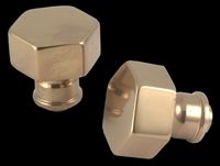 Door Knobs Bright Solid Brass, Pair of Knobs only