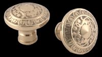 Door Knobs Bright Solid Brass, Raised, Knobs Only