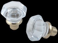 Door Knobs Clear Glass, Pair of Knobs only