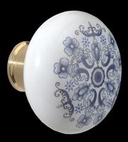 Door Knobs Delft Blue Porcelain, Knobs Only