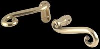 Door Levers Bright Solid Brass, Swirl, Levers Only