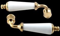 Door Levers White Porcelain, Pair Of Levers Only