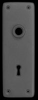 Doorplates, Black , Black Cast Brass Doorplate w/ Keyhole