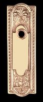 Doorplates, Bright Solid Brass, Beaded, Doorplate Without Keyhole