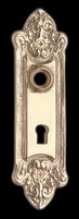 Doorplates, Bright Solid Brass, Solid Brass Raised Doorplate w/ Keyhole