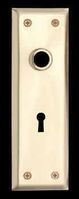 Doorplates, Bright Solid Brass, Stamped Brass Doorplate w/ Keyhole