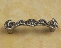 Double Dolphin Pewter Cabinet Pull