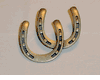 Double Horseshoe Cabinet Pull In Antique Brass