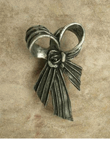 Double Loop W/Rose Large Cabinet knob/Pull In Pewter