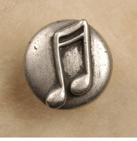 Double Note Cabinet Knob/Pull In Pewter