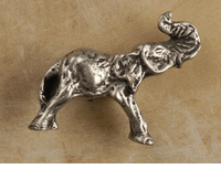Elephant Pewter Cabinet Knob/Pull (Right Facing)