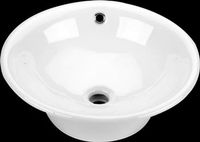 Evans Round White Vitreous China Over Counter Vessel Sink