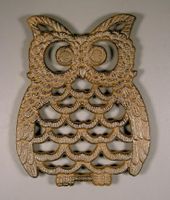 Extra Large Cast Iron Owl Trivet
