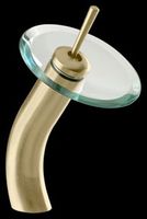 Faucets Antique Brass/Glass, Antique Brass Waterfall Faucet - 12"