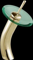 Faucets Brass/Glass, Brass Waterfall Faucet - 12"