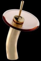 Faucets Brass/Glass, Brass Waterfall Faucet - 12"