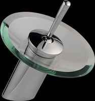 Faucets Brass/Glass, Chrome Waterfall Faucet - 7"