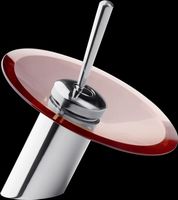 Faucets Brass/Glass, Chrome Waterfall Faucet - 7"