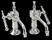 Faucets Bright Chrome, Lever Handles with Old Fashion Spout