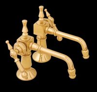 Faucets Bright Solid Brass, Lever Handles with Old Fashion Spout