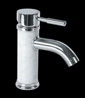 Faucets Chrome, White Marble & Chrome Single-Lever Faucet