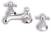 Faucets Solid Chrome Plated Brass, Nautical Style Widepread Lavatory Faucet
