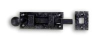 Finger Knob Black Wrought Iron, 3" Offset Slide Bolt