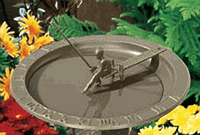 Fisherboy Sundial Birdbath