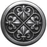 Fleur-de-Lis Cabinet Knob, Antique Pewter