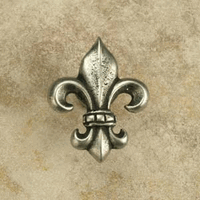 Fleur De Lis Pewter Cabinet Knob/Pull (Medium)