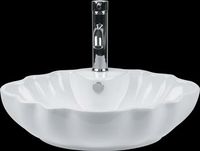 Florian White Vitreous China Over Counter Vessel Sink