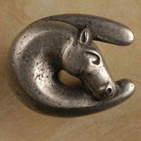 For Luck Horse Pewter Cabinet Knob/Pull