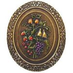 Fruit Bouquet Cabinet Knob, Hand Tinted Brass