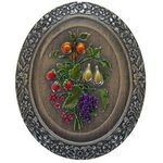 Fruit Bouquet Cabinet Knob, Hand Tinted Pewter