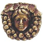 Fruit Of The Vine Cabinet Knob, Antique Brass
