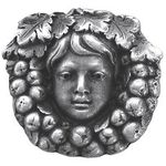 Fruit Of The Vine Cabinet Knob, Antique Pewter