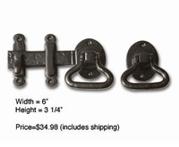 Gate Latches, Black Rustic Iron Gate Latch