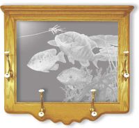 "Gil Gang Sunfish" Fish Etched Mirror Coat Rack