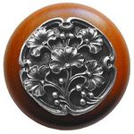 Ginko Berry Cherry Cabinet Knob, Antique Pewter