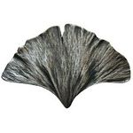 Ginko Leaf Cabinet Knob, Antique Pewter