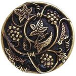 Grapevines Cabinet Knob, Antique Brass