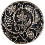 Grapevines Cabinet Knob, Brite Nickel