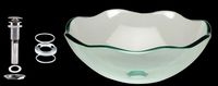 Green Lotus Glass Vessel Sink