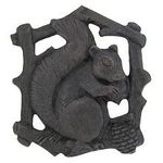 Grey Squirrel Cabinet Knob (Left Side/Faces Right), Dark Brass