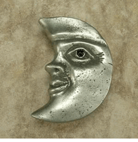 Half Moon Pewter Cabinet Knob/Pull (Left Facing)