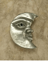 Half Moon Pewter Cabinet Knob/Pull (Right Facing)