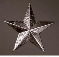 Hammered Star Artistic Metal Stamping