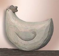 Handcarved Small Wooden Rooster Decoration