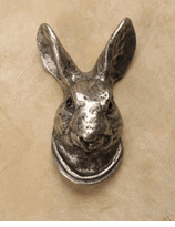Hare Head Pewter Cabinet Knob/Pull